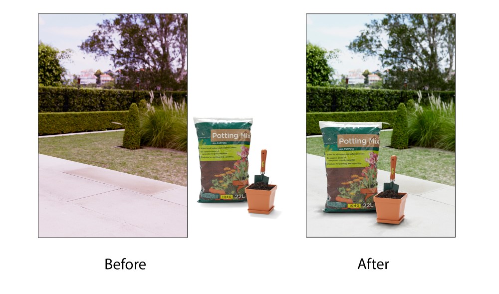 Before and After Adding objects